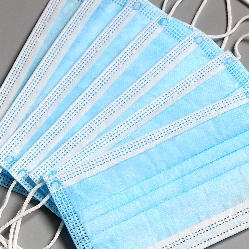 Wholesale Earloop Non Woven Protective 3 Ply Face Mask Disposable