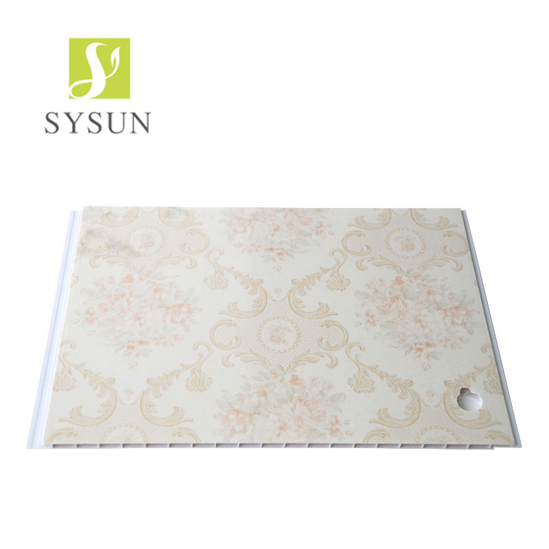 Square hollow core waterproof flower pattern spc wall panel